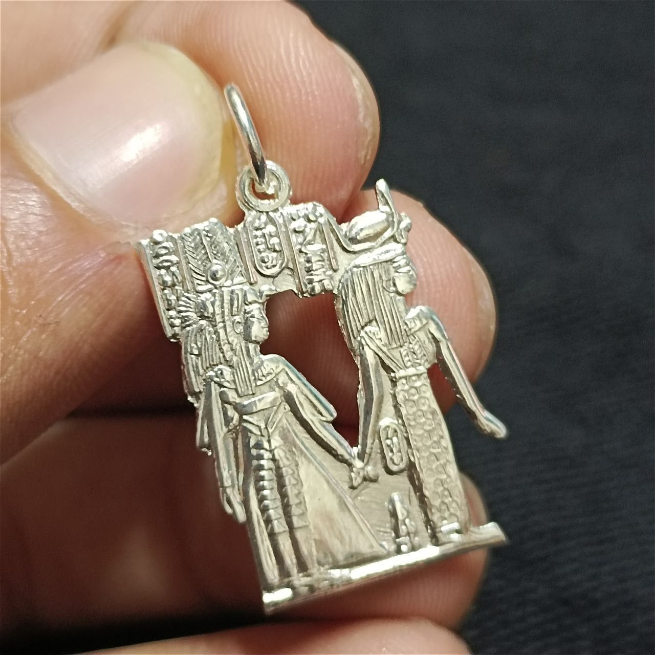 Handmade Silver-plated pharaonic jewelry piece, handmade Size ONE SIZE - 1 Thumbnail