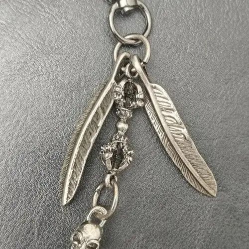 VIBE Japanese Peripheral Skull and Feather Goth Waist Chain Size ONE SIZE - 7 Thumbnail