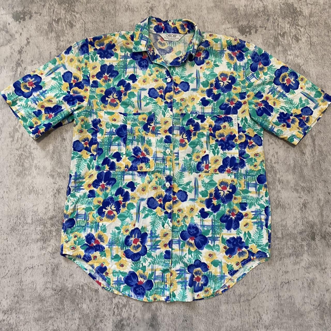 Other Floral Hawaiian shirt with blue, yellow, and white Size US S / EU 44-46 / 1 - 1 Thumbnail