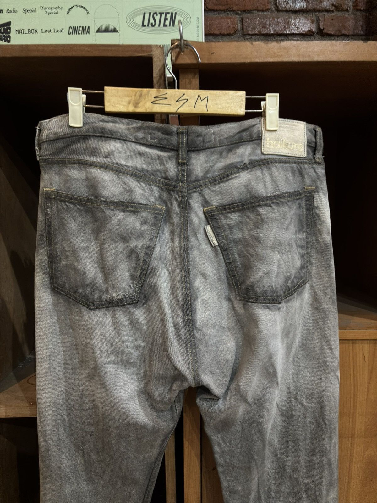 Haikure Haikure California 1951 Old Black Denim Epoch 2 Jeans Size US 33 - 9 Thumbnail