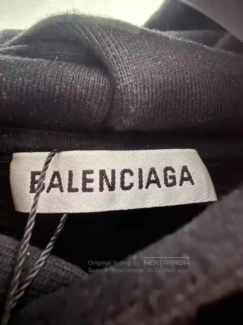 Balenciaga Balenciaga Black Glitter Wheat Pattern Print Sweatshirt Size US L / EU 52-54 / 3 - 3 Thumbnail