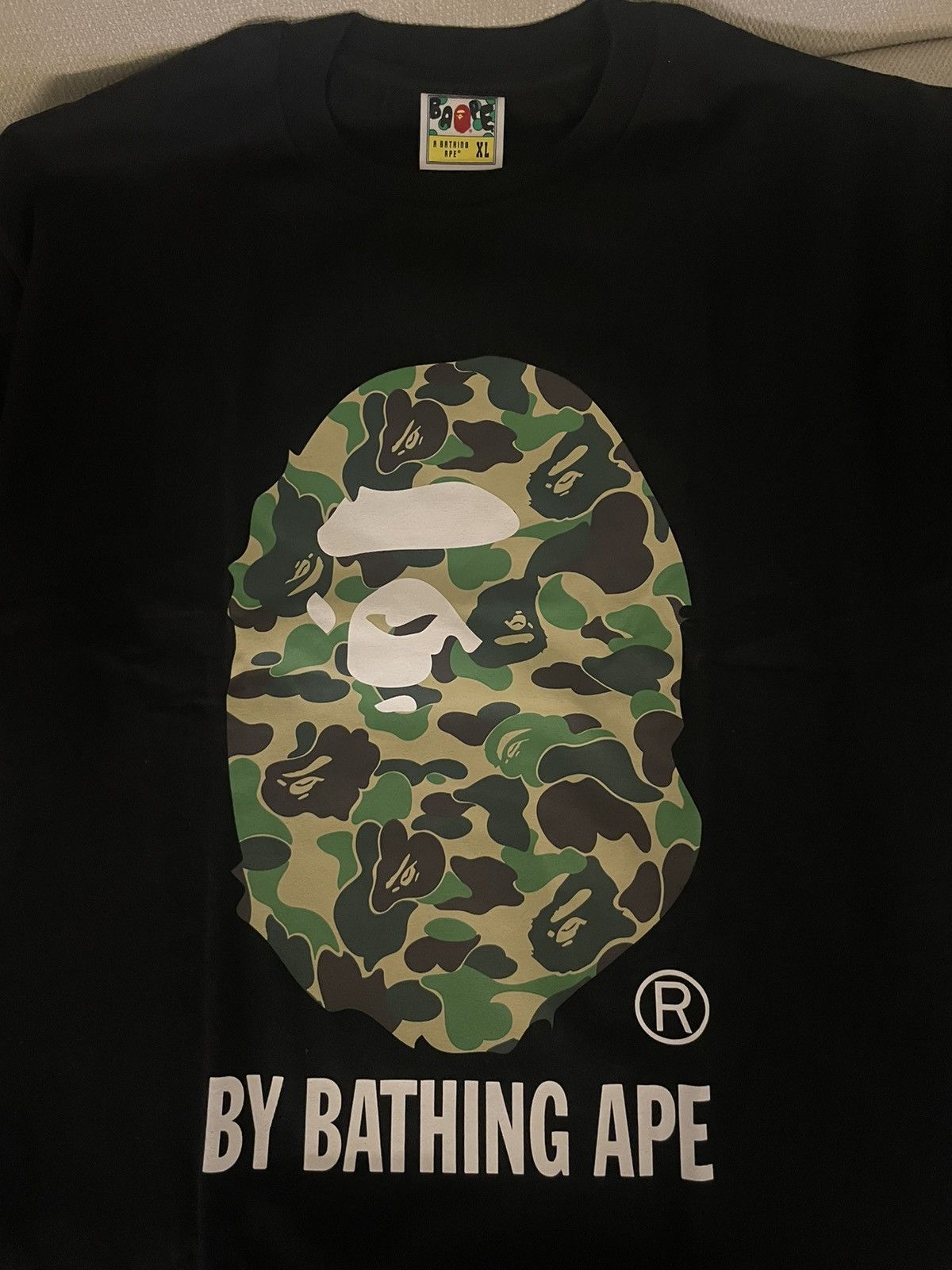 image of Bape Abc Camo By Bathing Ape Tee in Black, Men's (Size XL)