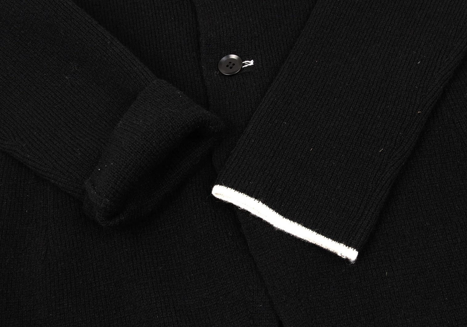 Yohji Yamamoto Yohji Yamamoto Wool Knit Blazer Black 3 Size US L / EU 52-54 / 3 - 7 Thumbnail