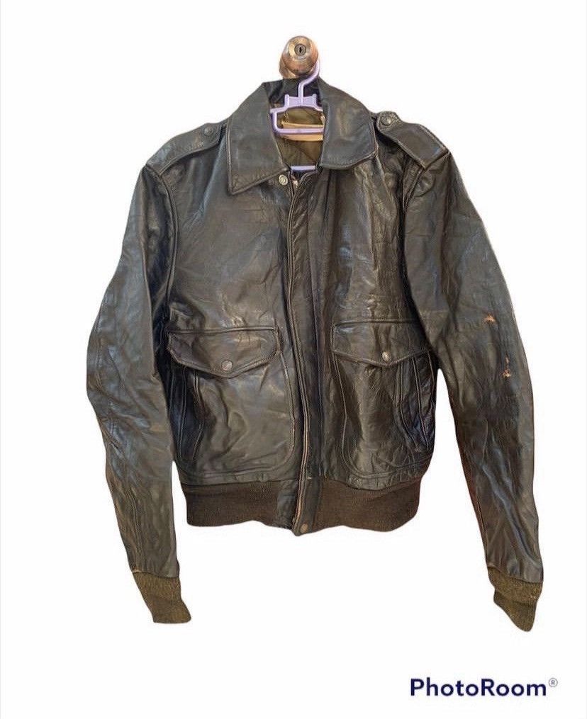 Schott Vintage Leather Flight Jacket Schott 70’s ~ 80’s Size US M / EU 48-50 / 2 - 1 Thumbnail