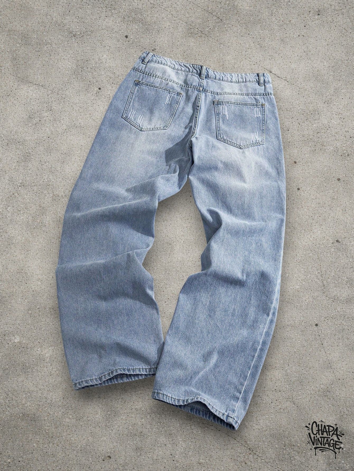 Vintage Washed distressed jeans Size US 32 / EU 48 - 2 Thumbnail
