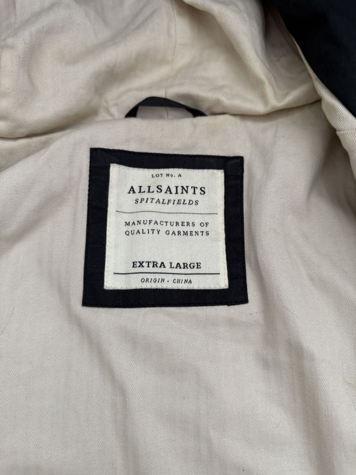 Allsaints AllSaints Valaste Duffle Coat – Black Cotton Hooded Jacket Size US XL / EU 56 / 4 - 16 Thumbnail