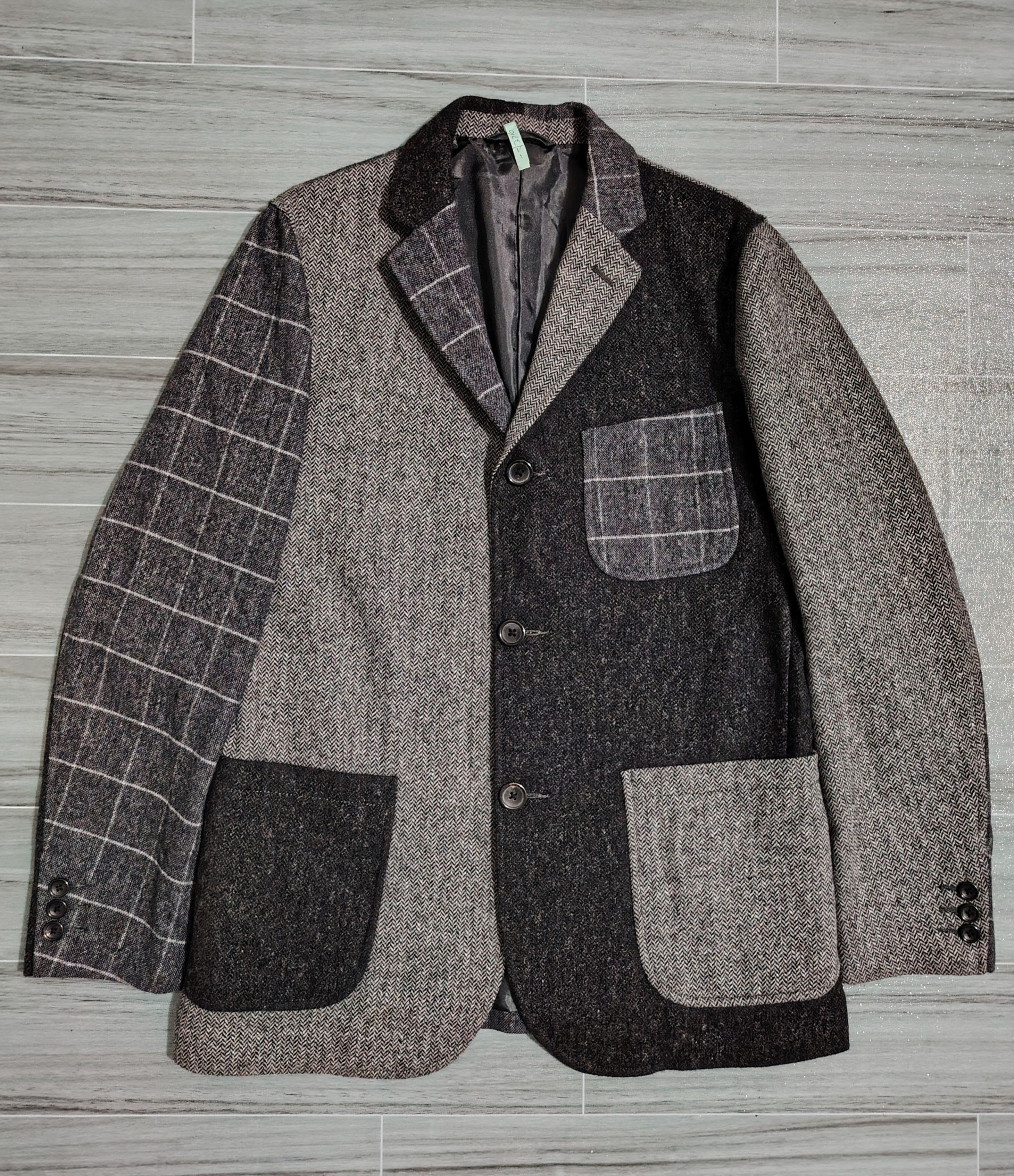 Beams Japan BEAMS - Crazy 3-B Wool Tailored Jacket Size 46R - 2 Thumbnail