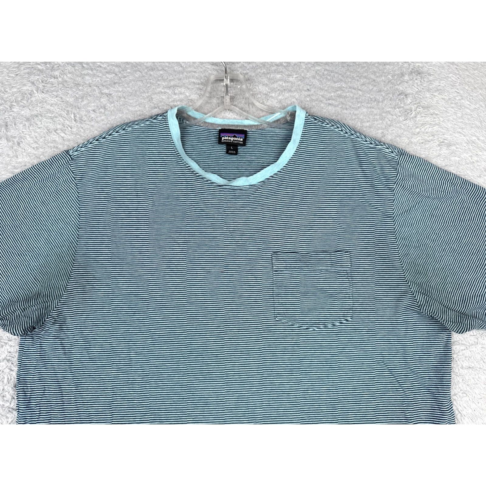 Patagonia Patagonia Shirt Men L Blue Stripe Cotton Pocket Crew Neck Size US L / EU 52-54 / 3 - 4 Thumbnail