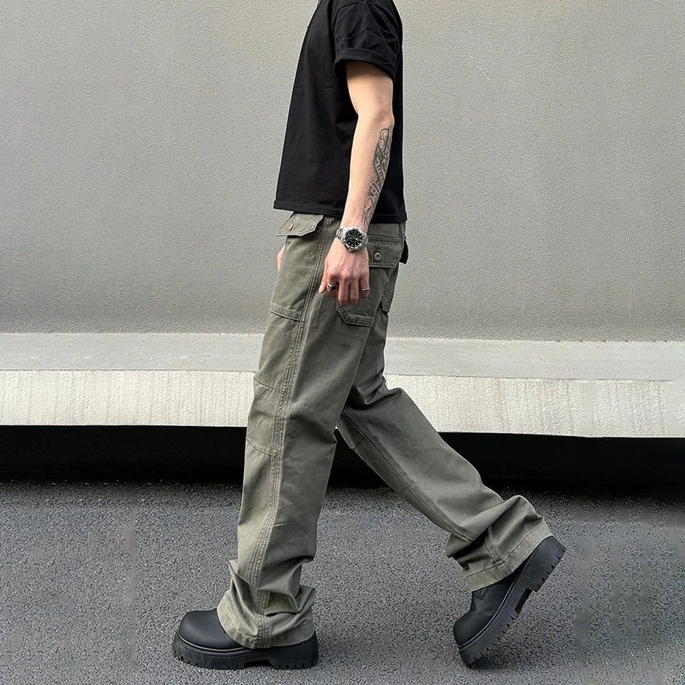 Japanese Brand × Vintage Y2k Fashion Original Vintage Pocket Loose Straight Leg Cargo Size US 31 - 6 Thumbnail