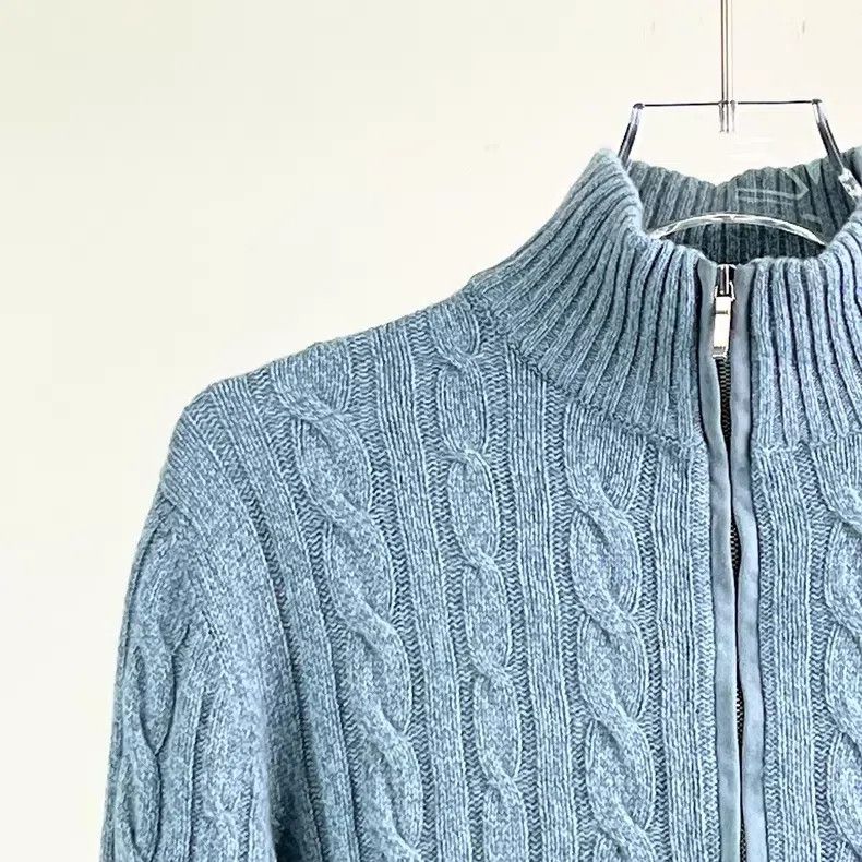 Loro Piana Loro Piana Navy Stand Collar Cashmere Sweater Size US M / EU 48-50 / 2 - 3 Thumbnail