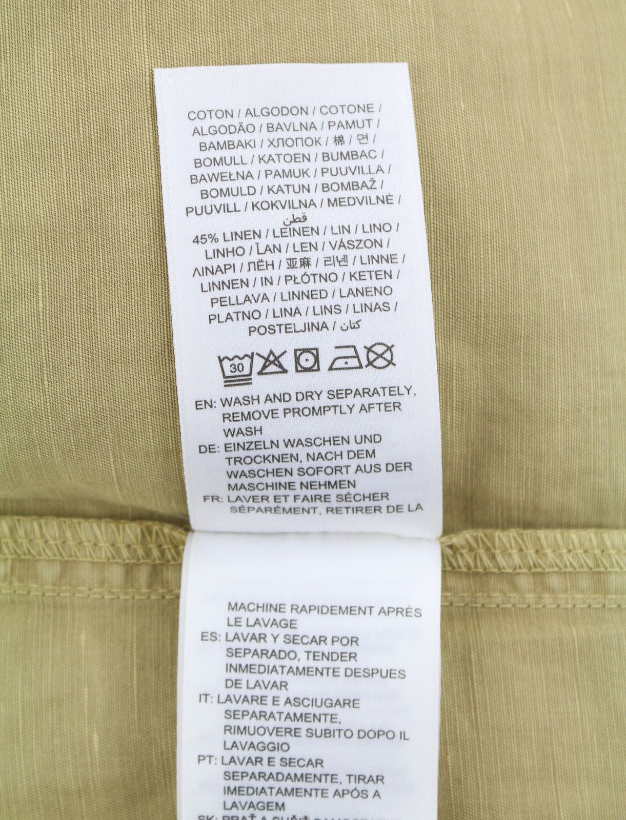 Gant GMNT DYED OVERSHIRT L Beige Linen Blend Button 87521 Size US L / EU 52-54 / 3 - 8 Thumbnail