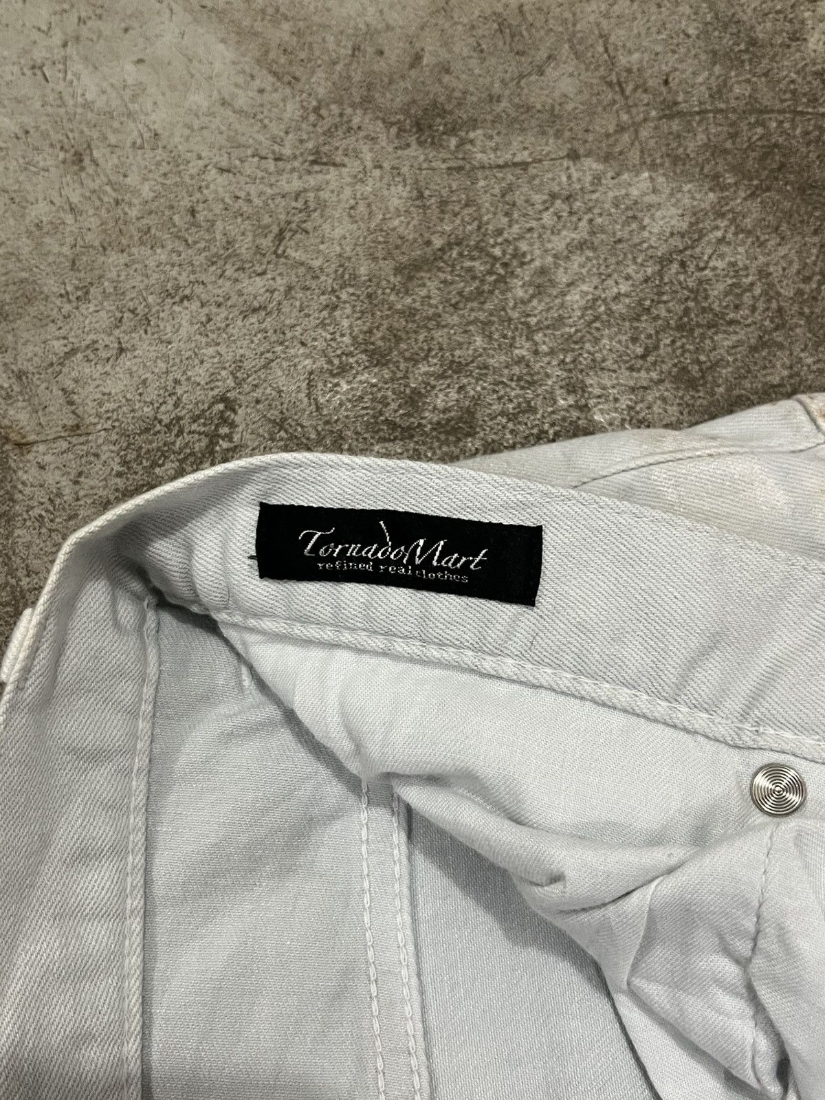 Tornado Mart Tornado Mart Clawmark White Denim Jeans Size US 34 / EU 50 - 11 Thumbnail