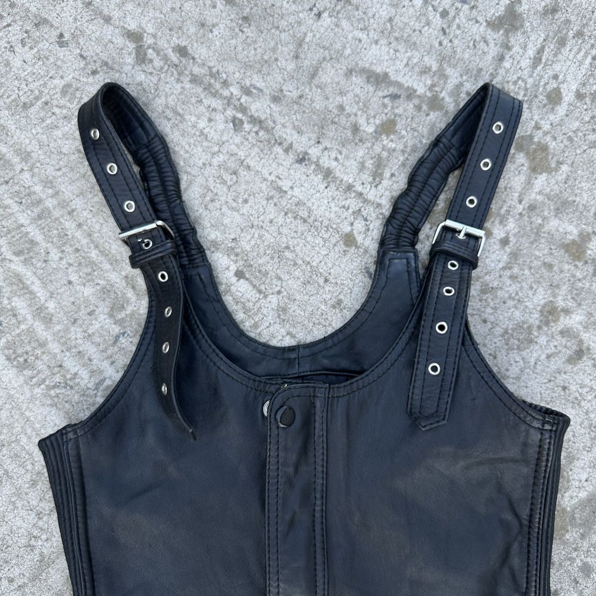 Vintage Vintage Moto Leather Pants Overalls Style USA Y2K 00s Size 27" / US 4 / IT 40 - 9 Thumbnail