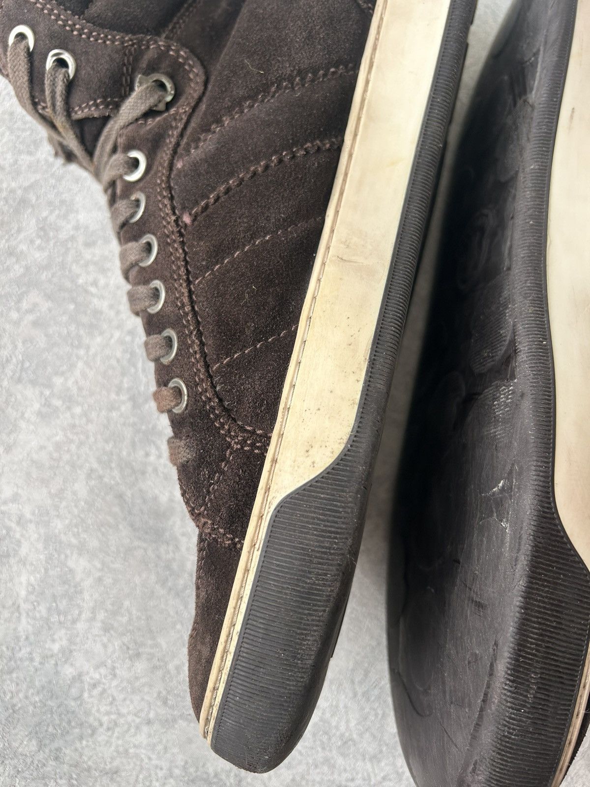 Moncler Vintage Moncler Suede High Top Sneakers Size US 10 / EU 43 - 11 Thumbnail