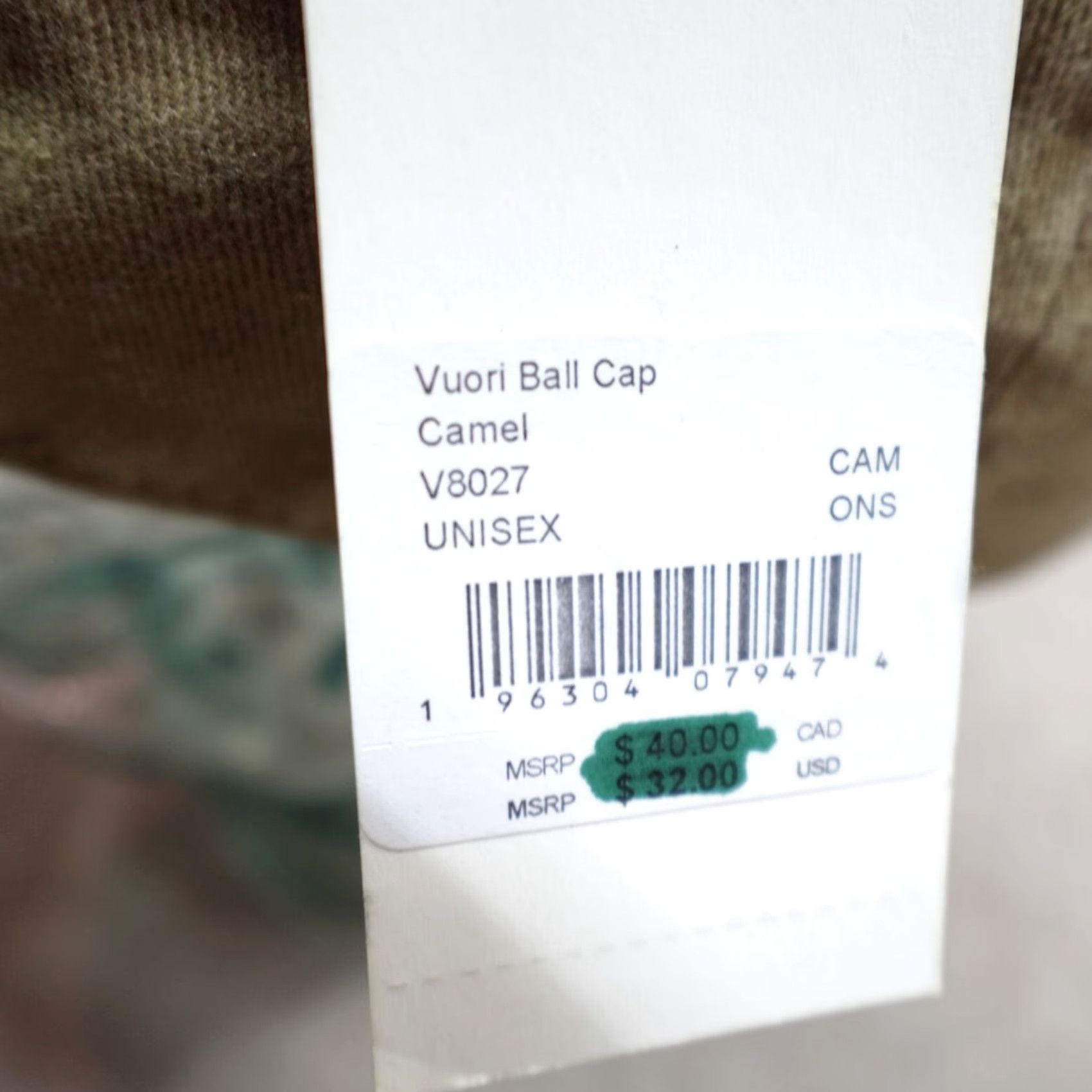 Vuori Vuori Baseball Hat Strapback Beige Dadhat Adjustable NEW Men Beige Cap Adjustable Hats 90s none Size ONE SIZE - 2 Thumbnail