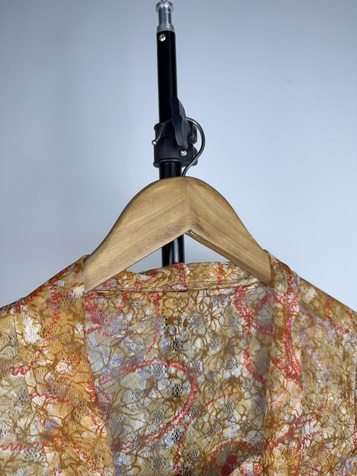 Japanese Brand 00s Y2K Archive Lace Mesh Blouse Gaultier Style Sheer Top Size S / US 4 / IT 40 - 7 Thumbnail
