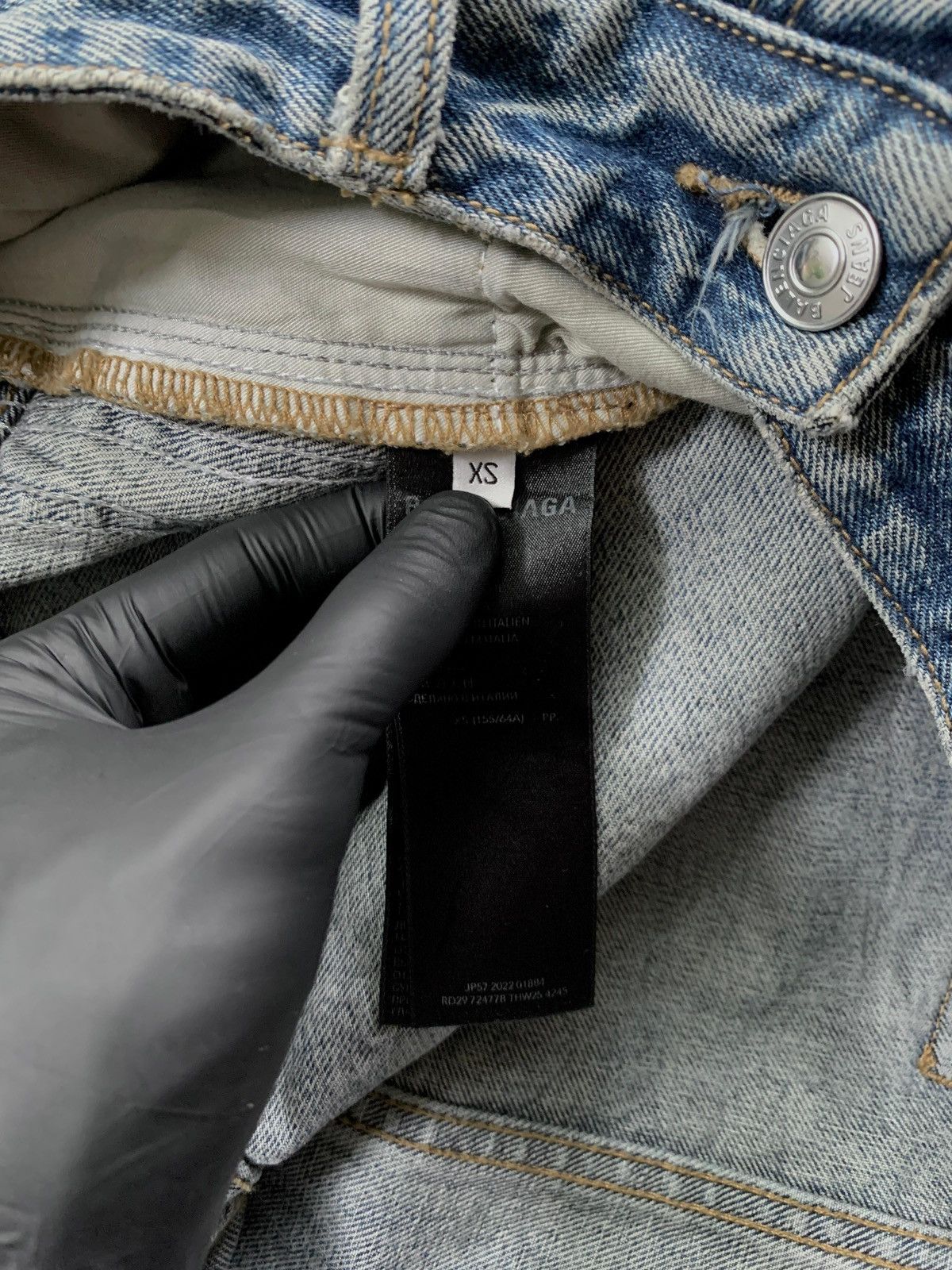 Balenciaga FREE TAX! Adidas 3 Striped Baggy Denim Jeans Size US 32 / EU 48 - 12 Thumbnail