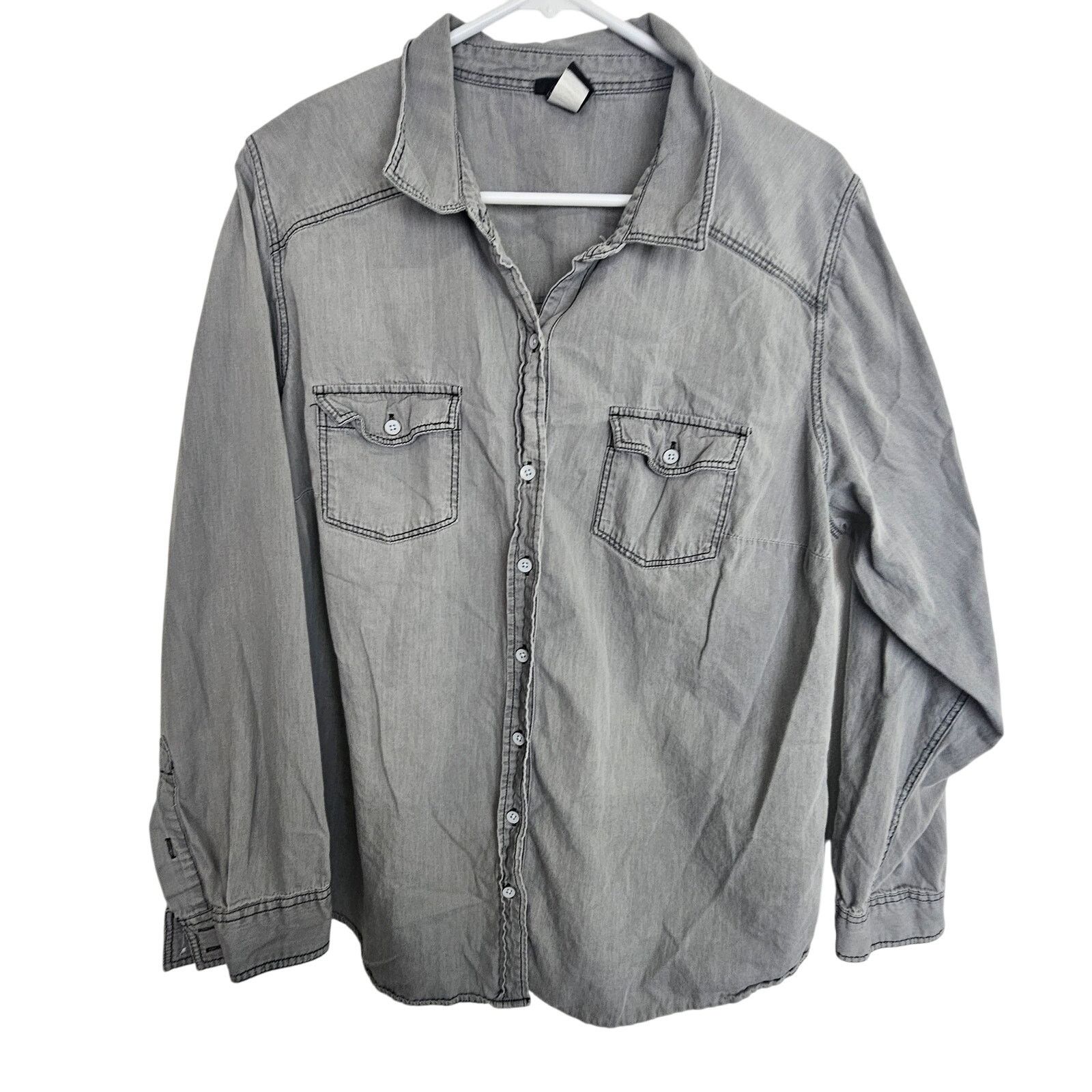 Torrid Torrid Women Cotton Shirt Size 2X Minimalist Casual Layering Size XXL / US 16-18 / IT 52-54 - 1 Thumbnail