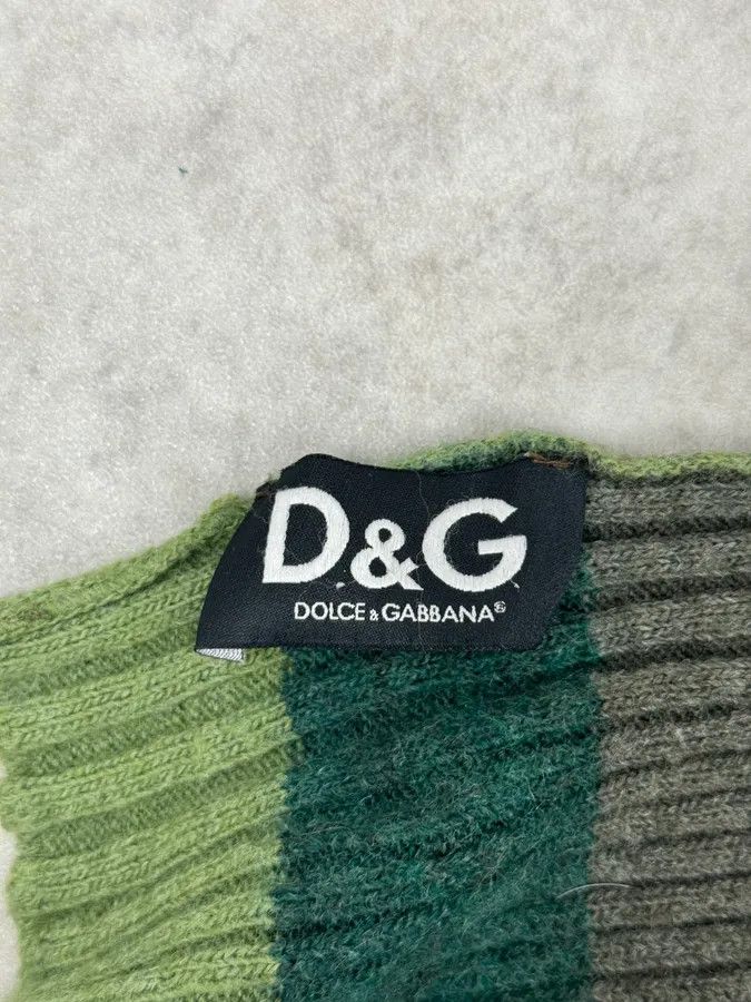 Dolce & Gabbana 2000s Dolce & Gabbana Green Wool Forest Autumn Scarf Size ONE SIZE - 5 Thumbnail