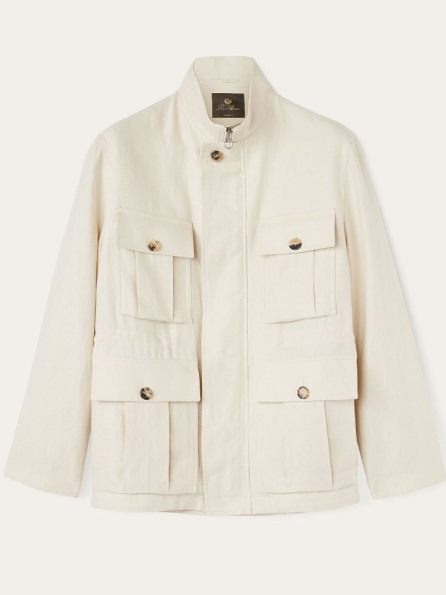 Loro Piana o1srvl11e0526 FAO4757 Britt Field Jacket in Off-White Size US M / EU 48-50 / 2 - 1 Thumbnail