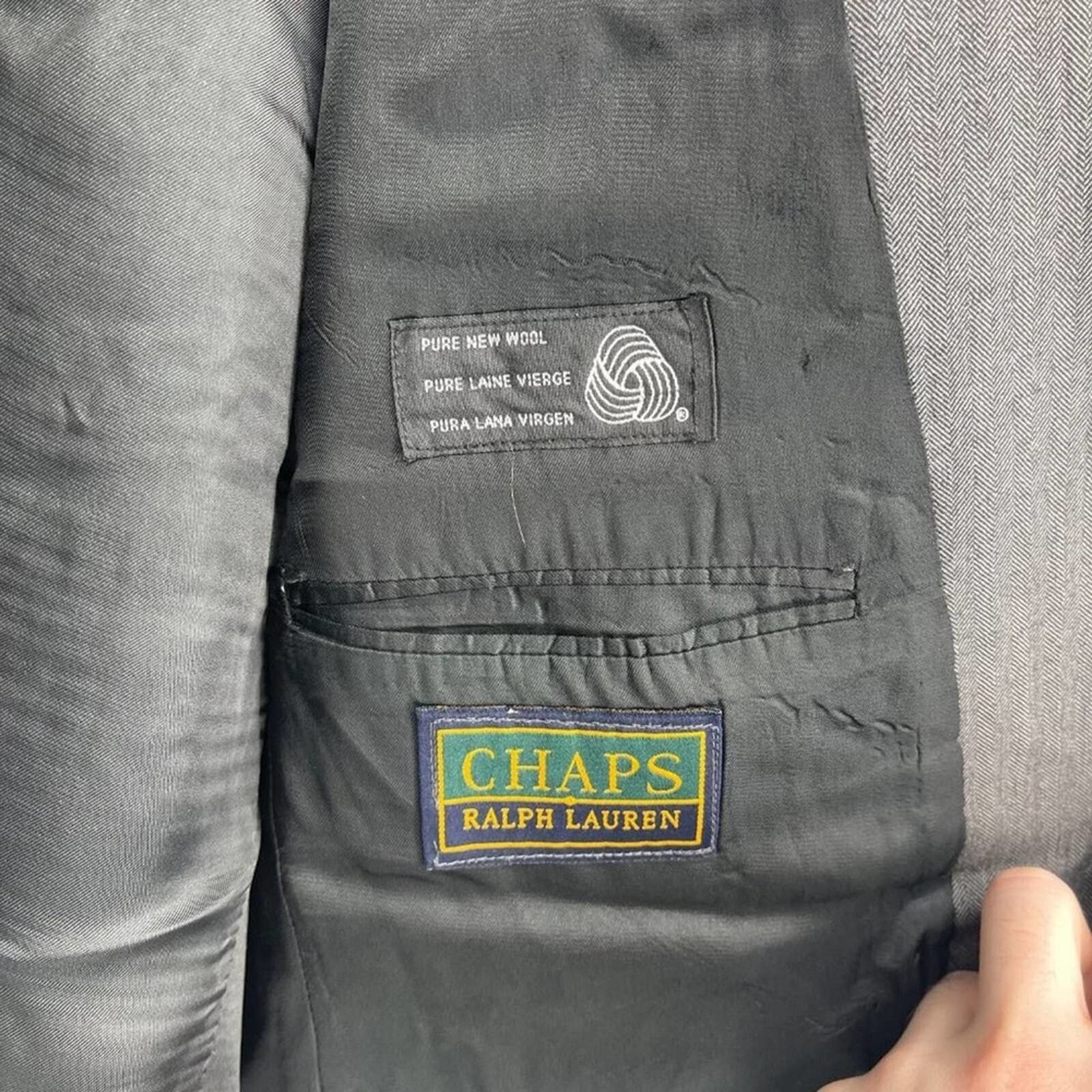 Chaps Chaps/Ralph Lauren Wool Blend Grey Suit Jacket Size 42S Size 42S - 5 Thumbnail