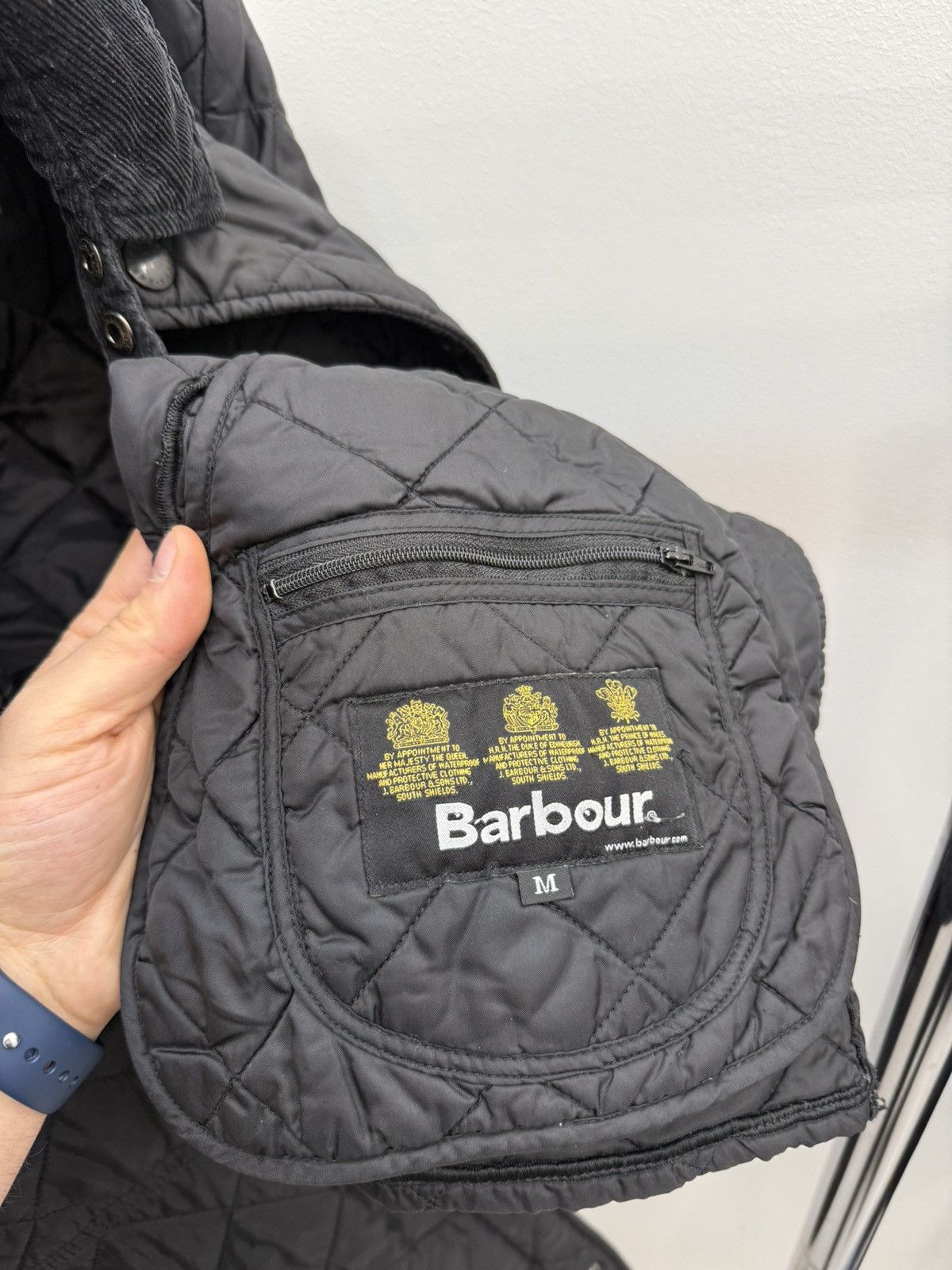 Barbour Barbour Tinford Corduroy Collar Quilted Jacket Size US M / EU 48-50 / 2 - 5 Thumbnail