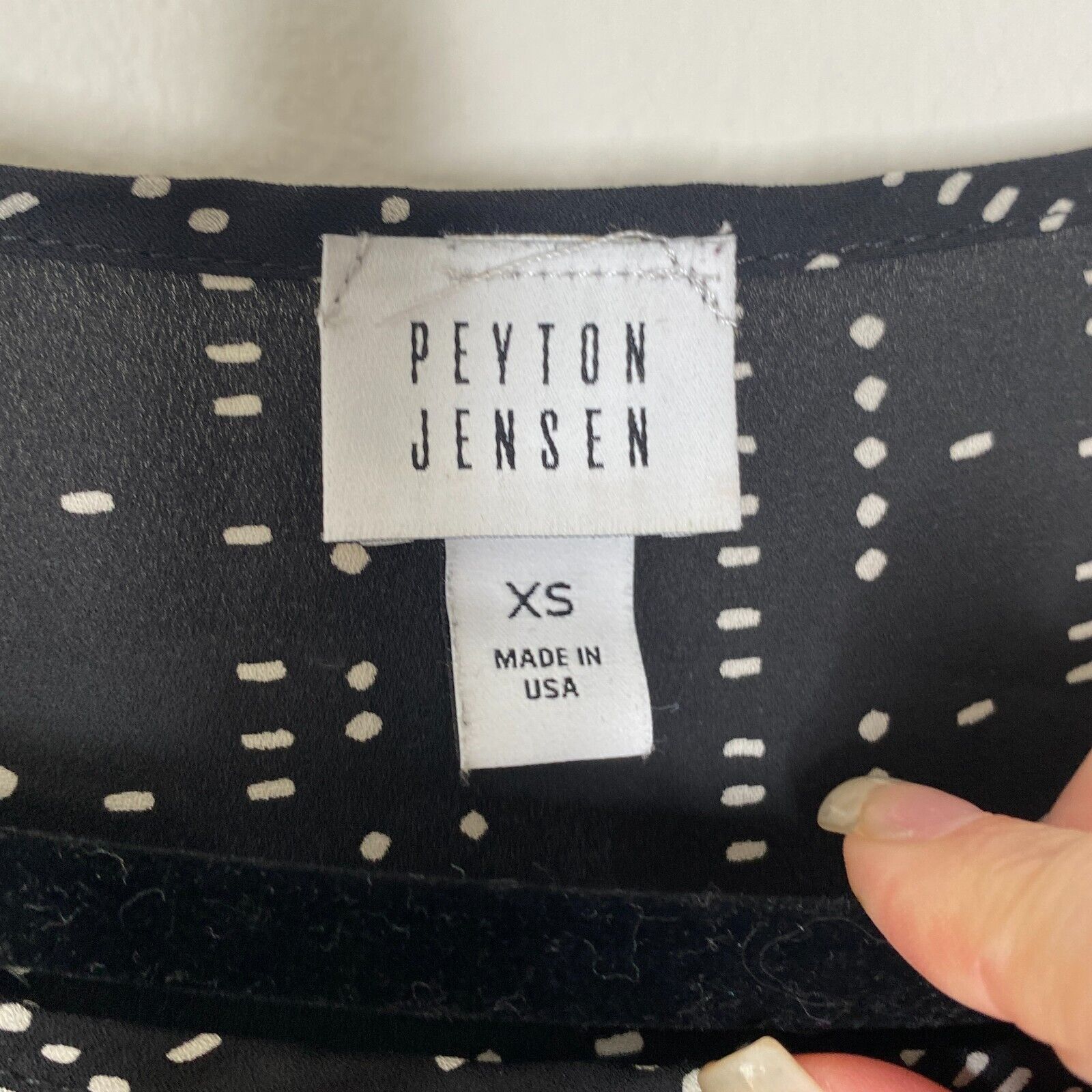 Other Peyton Jensen Black White Long Sleeve Round Neck Blouse XS Size XS / US 0-2 / IT 36-38 - 9 Thumbnail
