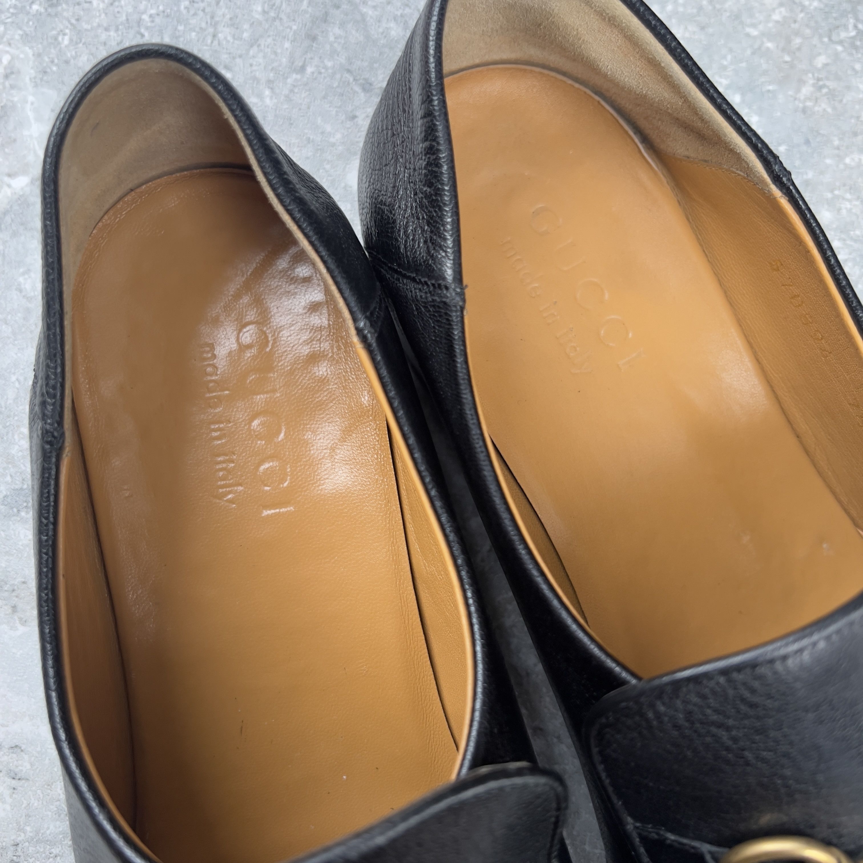 Gucci GUCCI Jordaan Horsebit Collapsible Loafers Leather Size US 8 / EU 41 - 12 Thumbnail