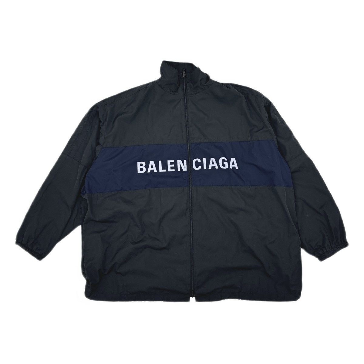 Balenciaga Balenciaga Oversized Logo-Print Colour-Block Jacket Size US XS / EU 42 / 0 - 1 Thumbnail