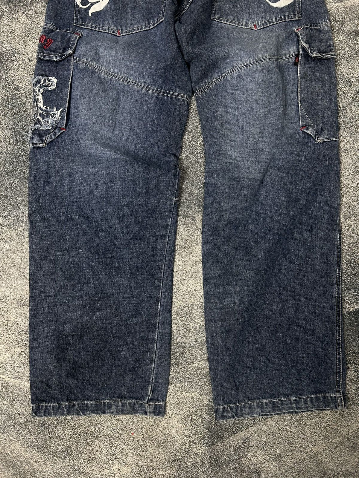 DrunknMunky Y2k Vtg Drunknmunky Baggy Jeans Embroidered Skull Size US 28 / EU 44 - 9 Thumbnail