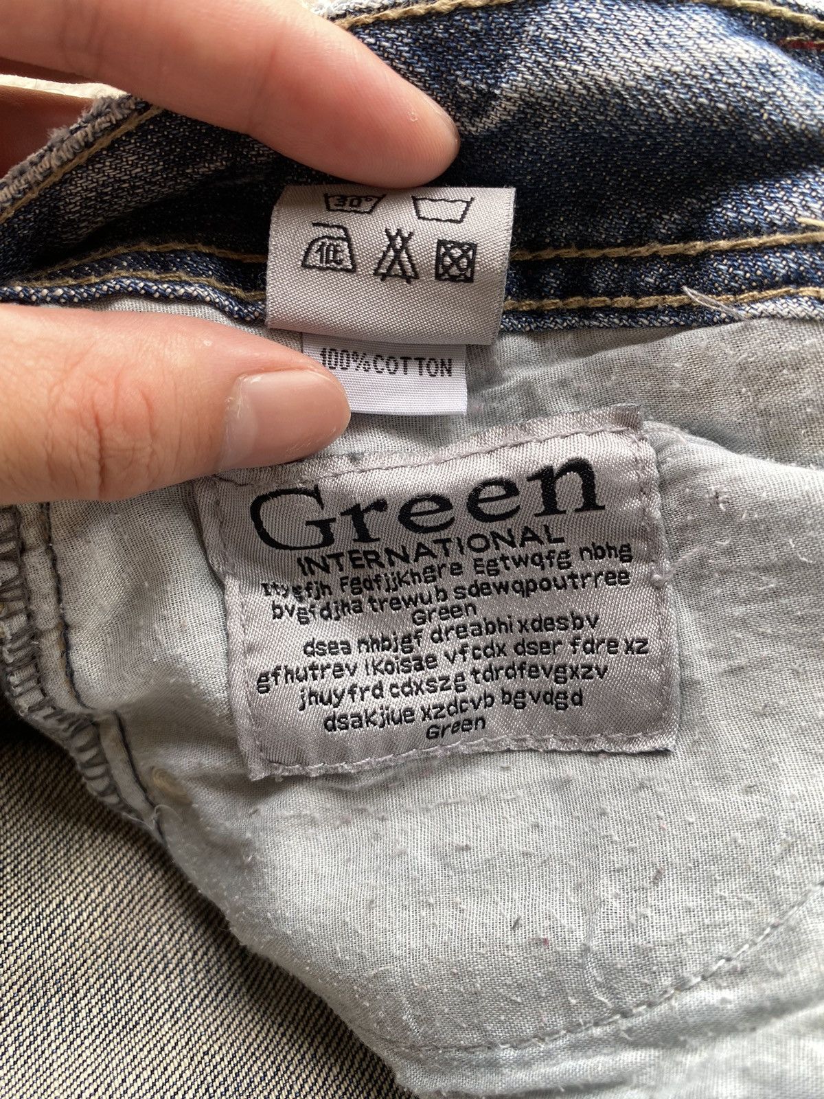 If Six Was Nine × Japanese Brand × Le Grande Bleu (L.G.B.) Green Natural Vintage Distressed Denim Jeans Size US 29 - 18 Thumbnail