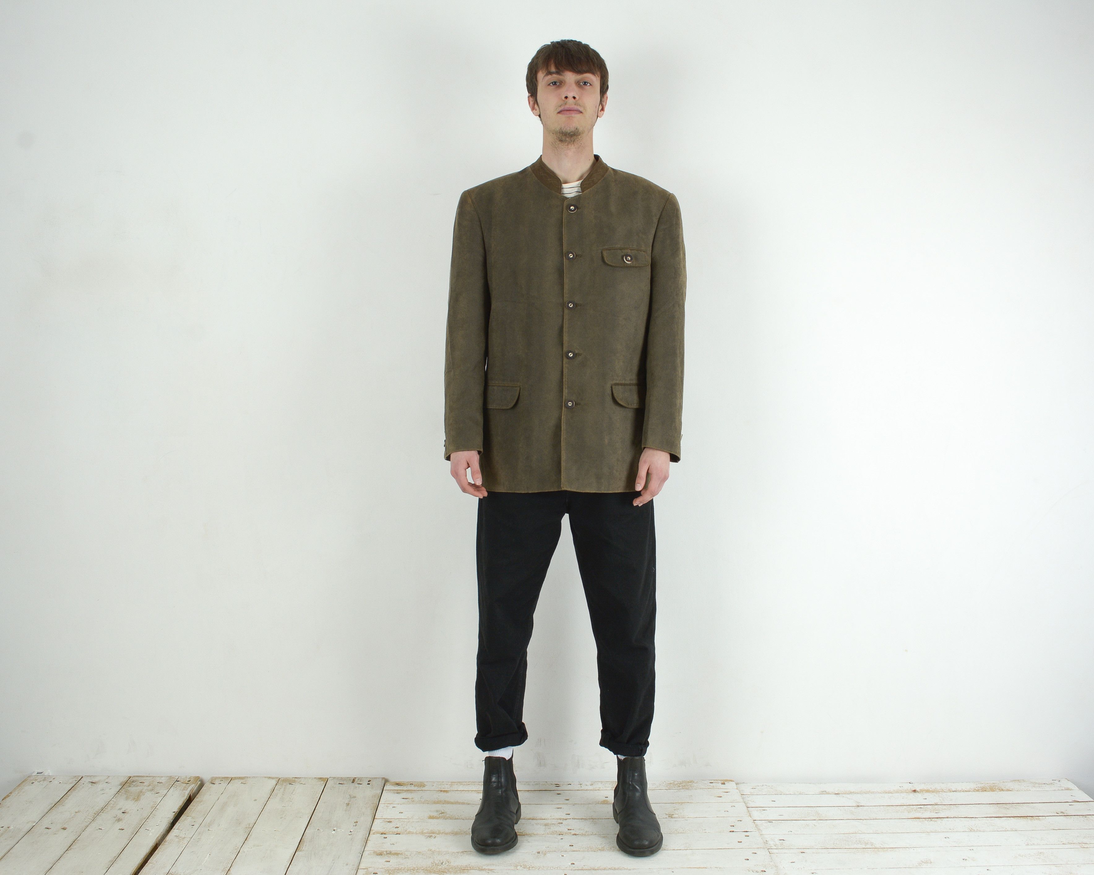 Other × Vintage W17 UK 38 US Trachten Jacket Coat Blazer Janker Cardigan Size 38R - 1 Thumbnail