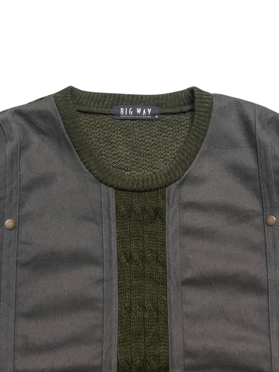 Aran Isles Knitwear × Japanese Brand × Vintage Vintage Big Way Cotton Wool Knit Crewneck Sweatshirt Rare Size US M / EU 48-50 / 2 - 7 Thumbnail