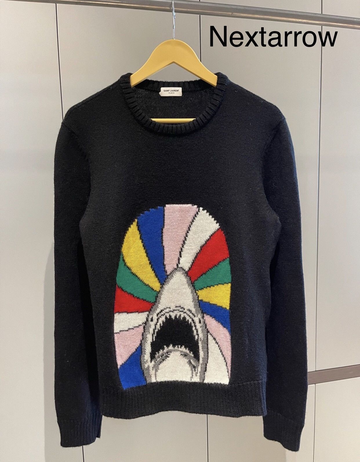 Saint Laurent Paris × Yves Saint Laurent Saint Laurent Paris SLP Black Shark Neck Hoodie Sweater Size US L / EU 52-54 / 3 - 1 Thumbnail