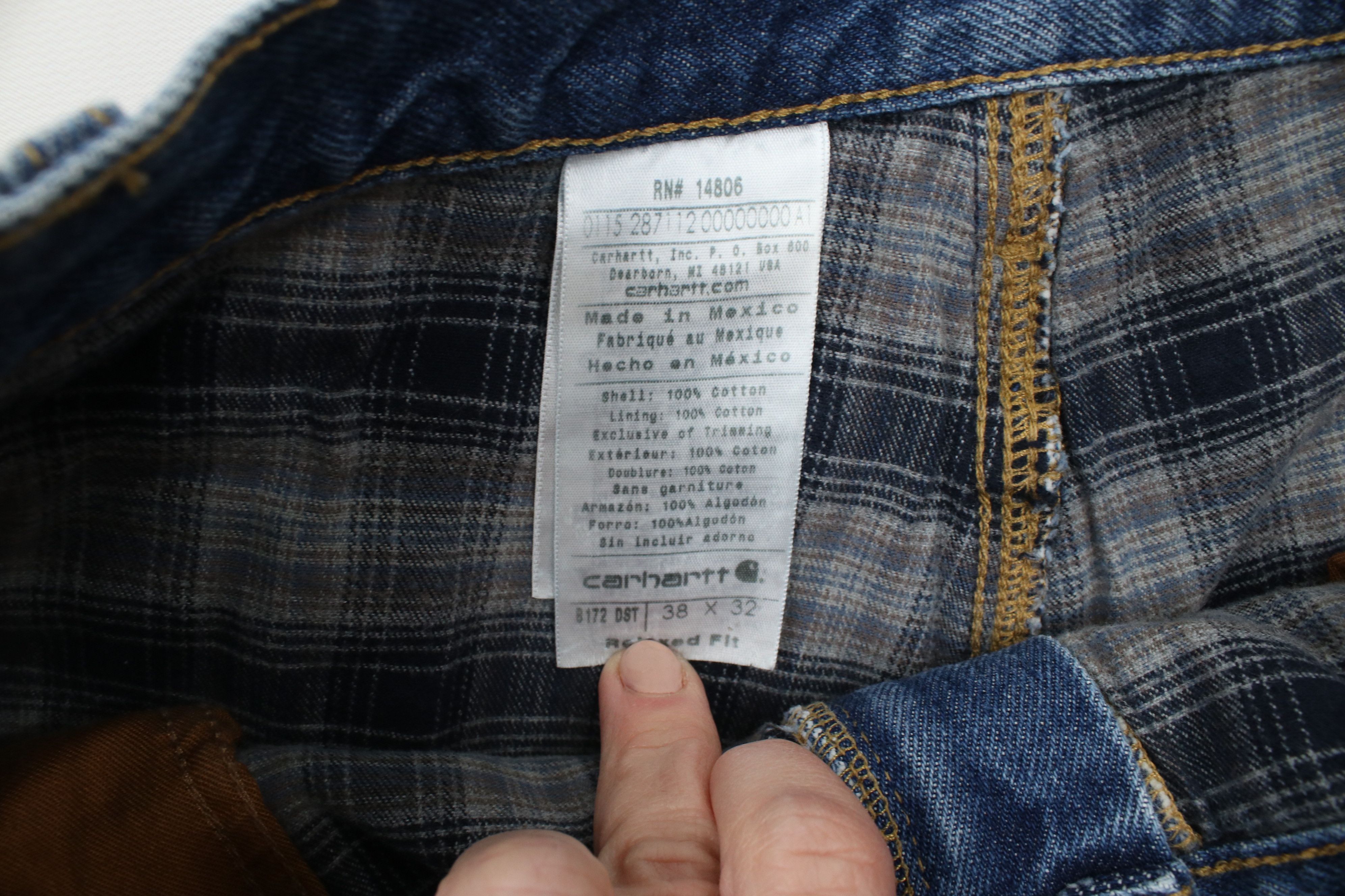Carhartt × Vintage Vintage Carhartt Heavyweight Flannel Lined Relaxed Fit Jeans Size US 38 / EU 54 - 9 Thumbnail