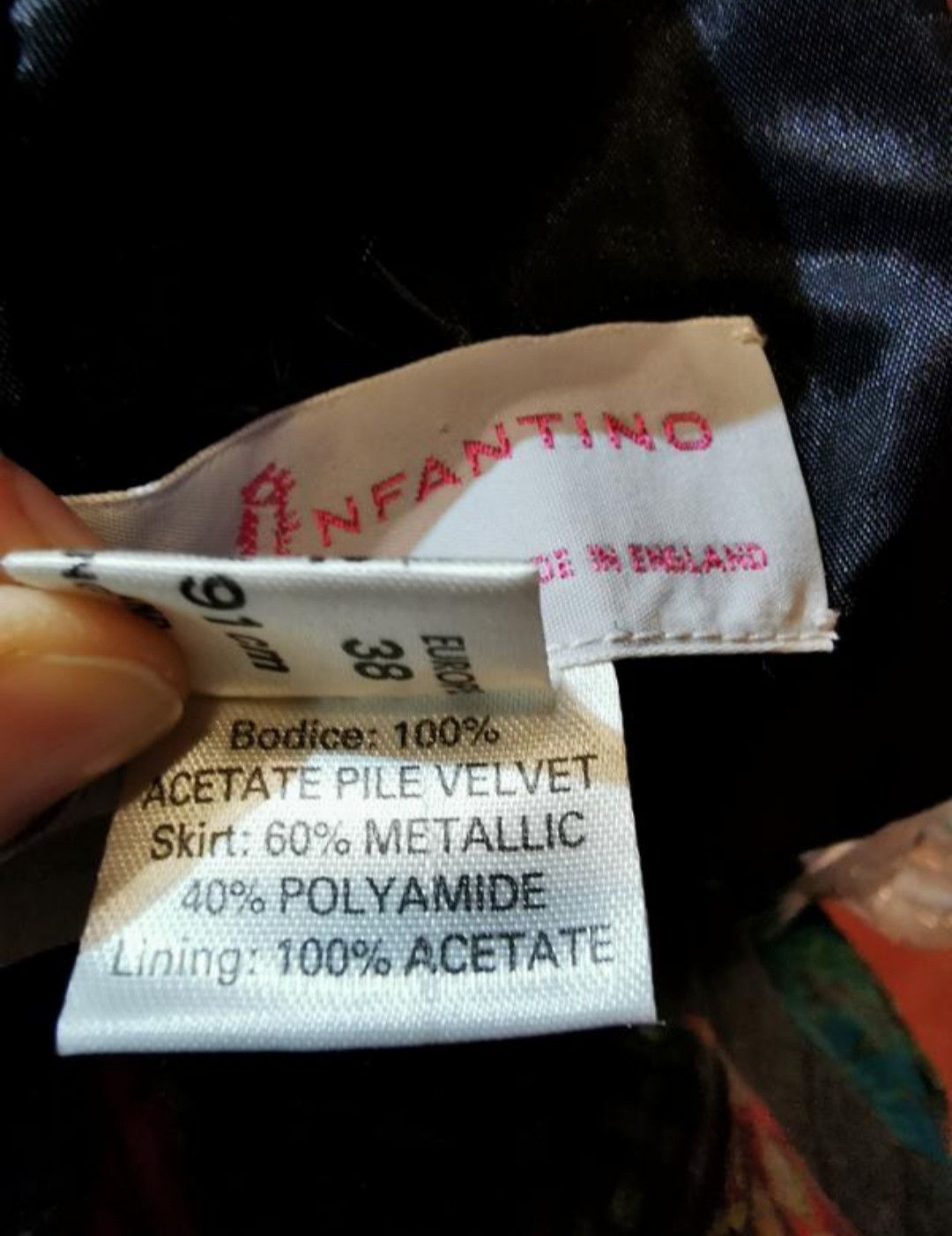 XS S Designer Vintage rare velvet dress Veni Infantino