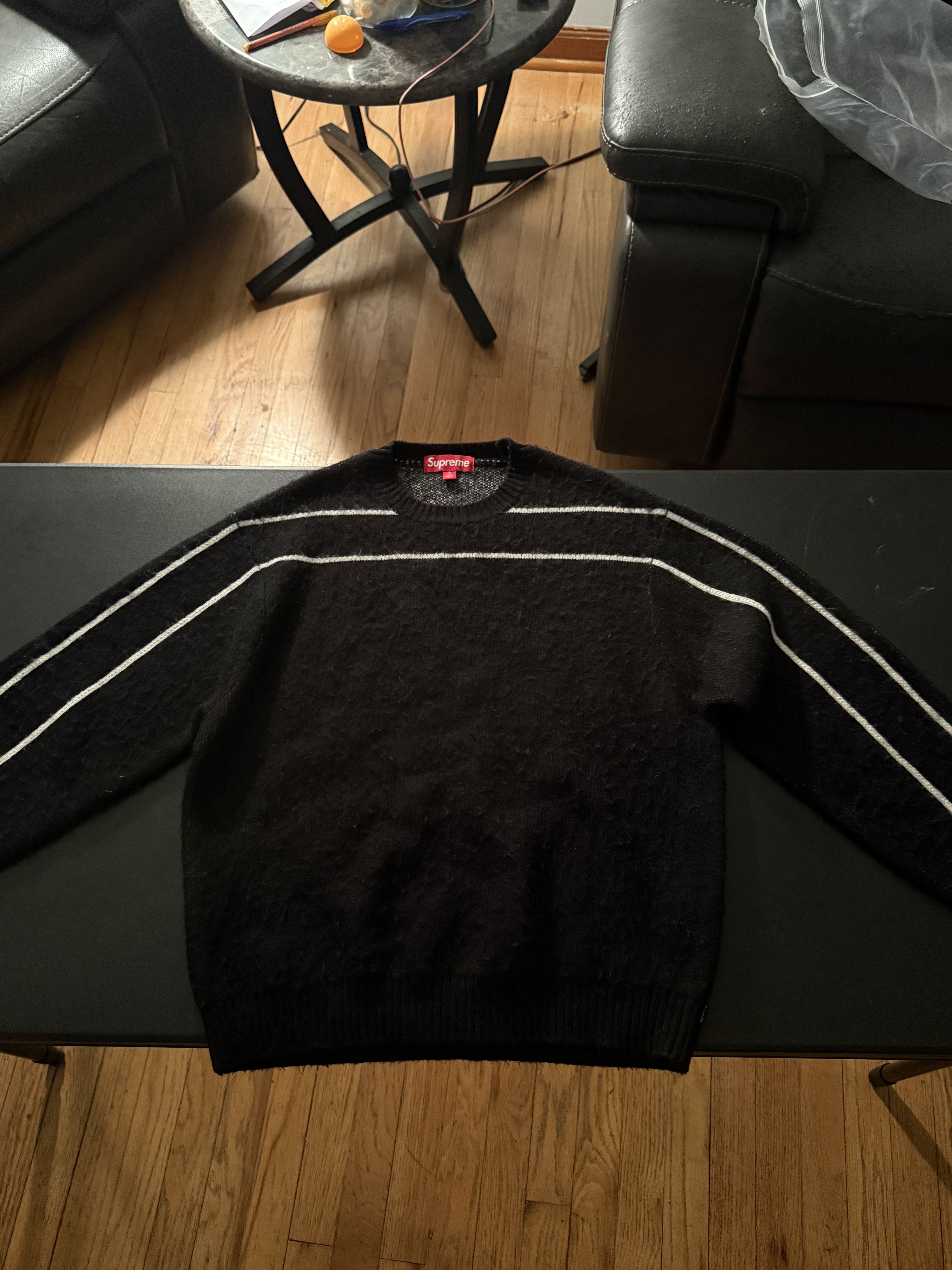 Supreme Supreme Back Stripe Sweater | Black | Size S Size US S / EU 44-46 / 1 - 1 Thumbnail