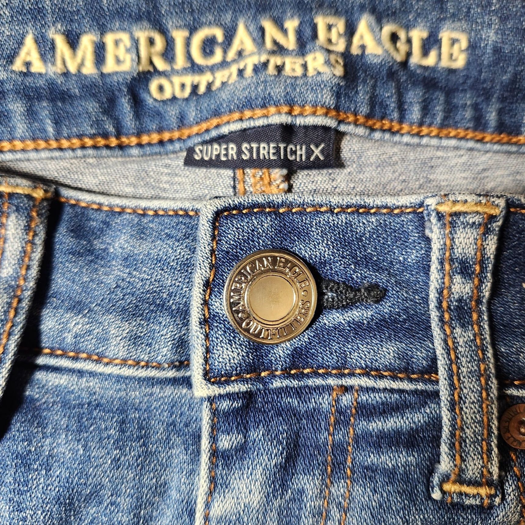 American Eagle Outfitters American Eagle Outfitters Skirt Denim Mini High Rise Frayed Edge 4 Blue Stretch Vintage 90s Womens Size US 4 / IT 34 - 4 Thumbnail