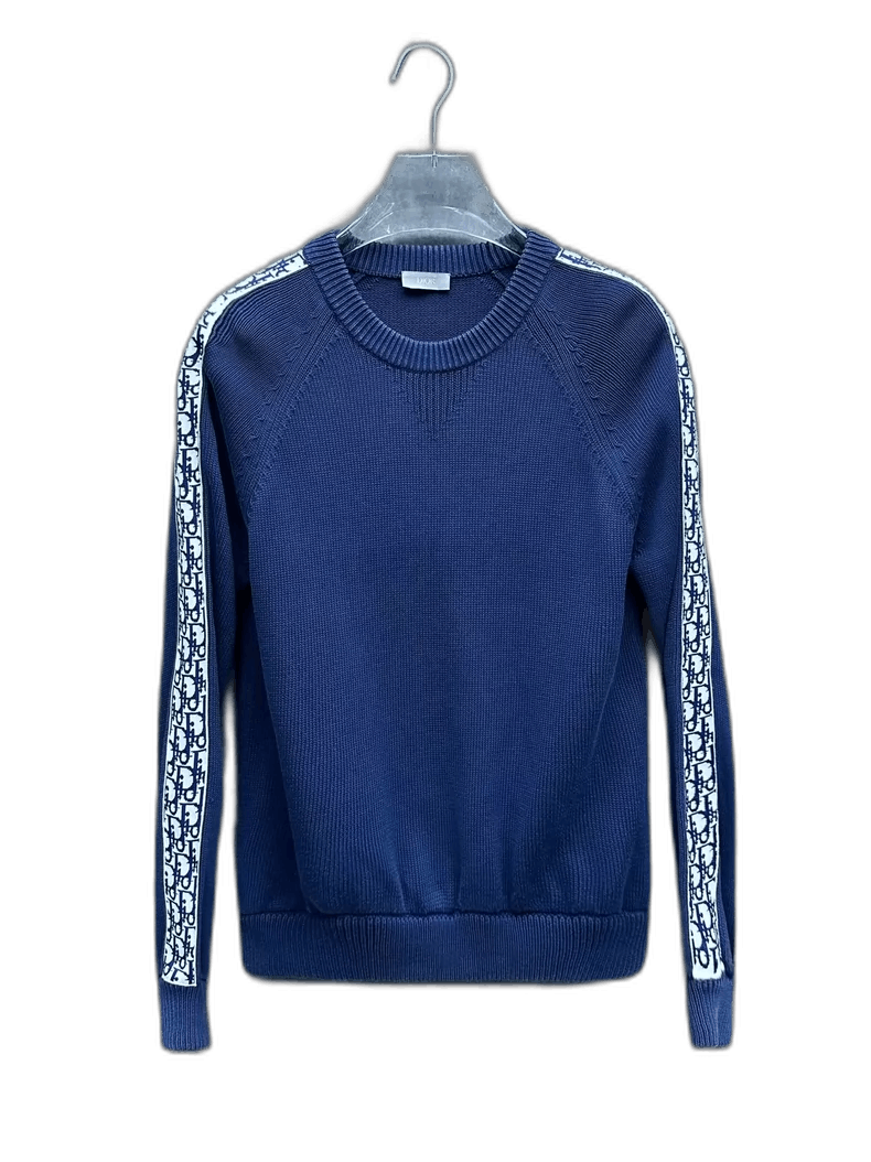 Dior Dior Logo Knit Sweater for Men, Blue Size US S / EU 44-46 / 1 - 1 Thumbnail