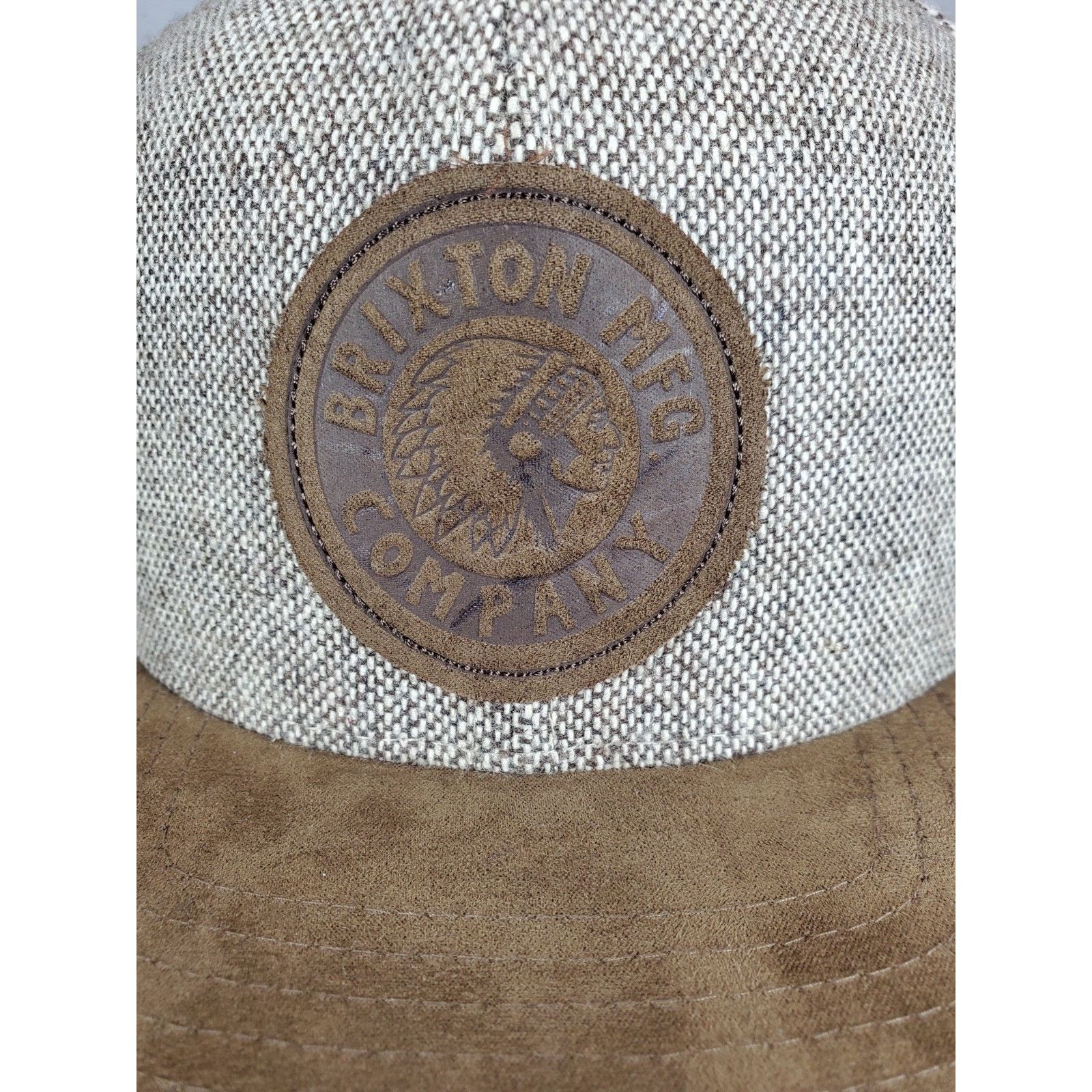 Brixton Brixton MFG Company Snapback Cap Hat Brown Tan Leather Patch Size ONE SIZE - 5 Thumbnail