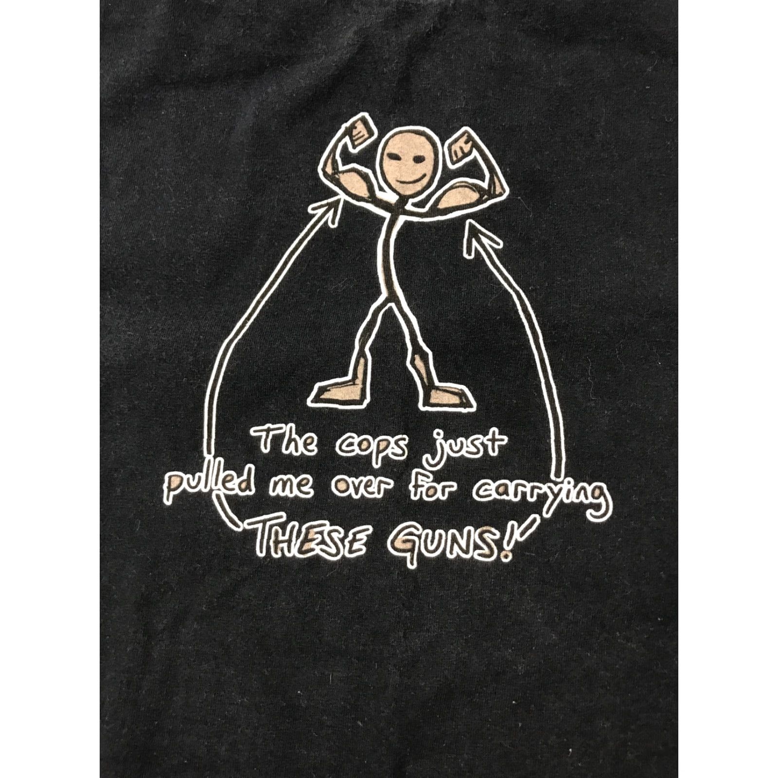 Vintage VINTAGE Funny T Shirt 2XL Blue Crew Neck Short Sleeve Alstyle Apparel & Activewear Logo USA Joke Parody Stick Figure Mens Womens Unisex Adults 90s Size US XXL / EU 58 / 5 - 2 Thumbnail