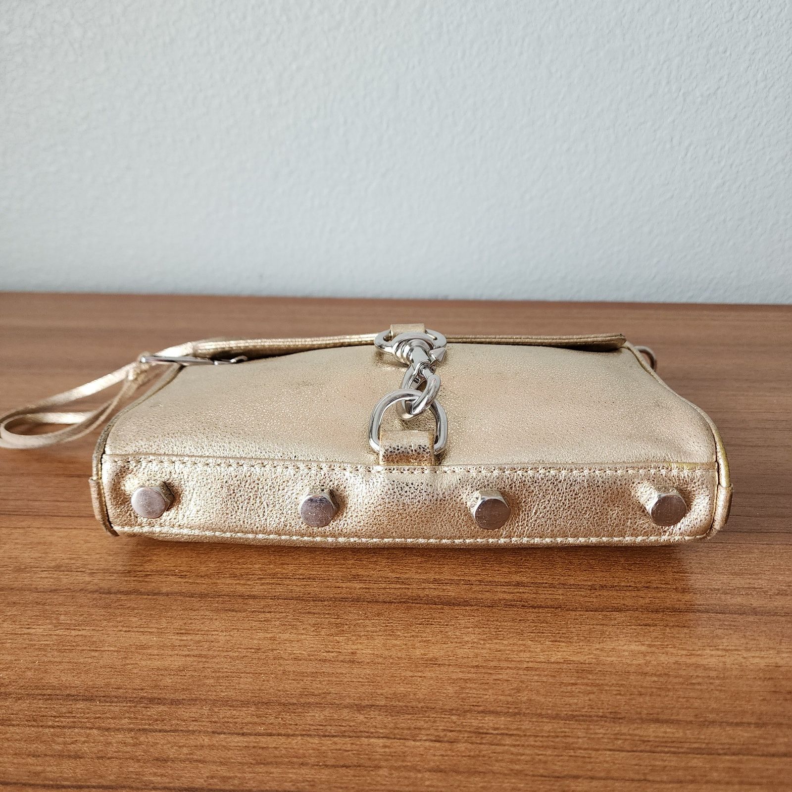 Rebecca Minkoff Rebecca Minkoff Mini M.A.C. Metallic Gold Crossbody Bag Size ONE SIZE - 9 Thumbnail