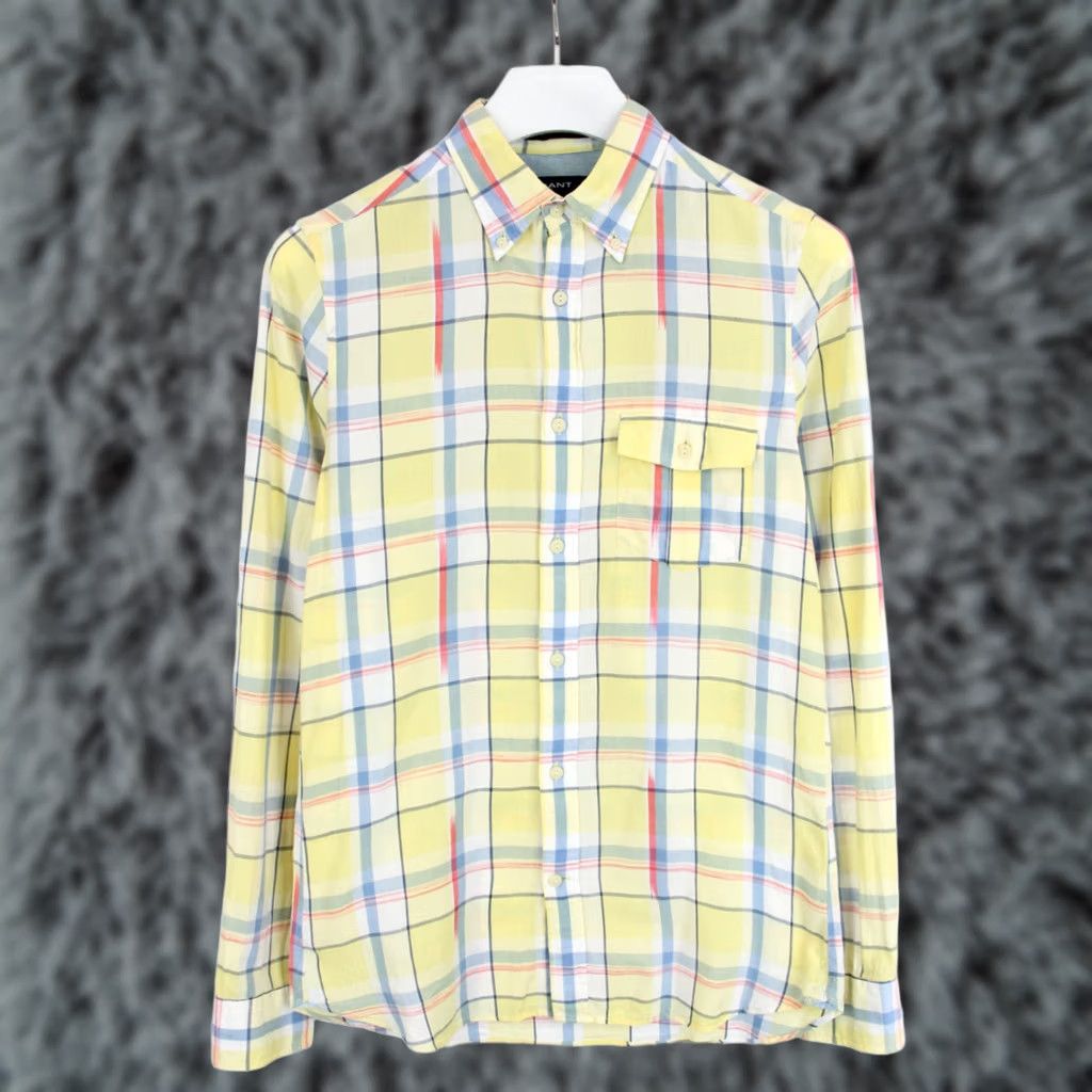 Gant Gant Big Sur Madras Fitted Shirt Men's SMALL Plaid Button Down Casual Neck Multicoloured Size US S / EU 44-46 / 1 - 1 Thumbnail