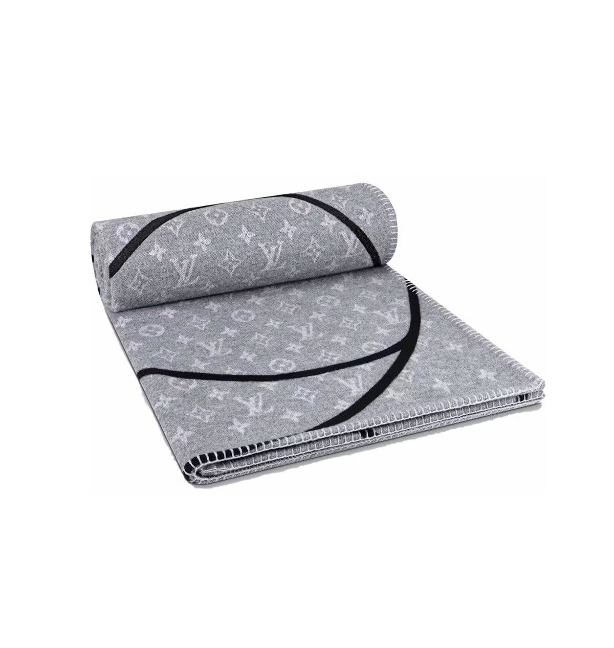 Louis Vuitton × NBA Louis Vuitton x NBA Basket Court Blanket Cashmere Size ONE SIZE - 6 Thumbnail