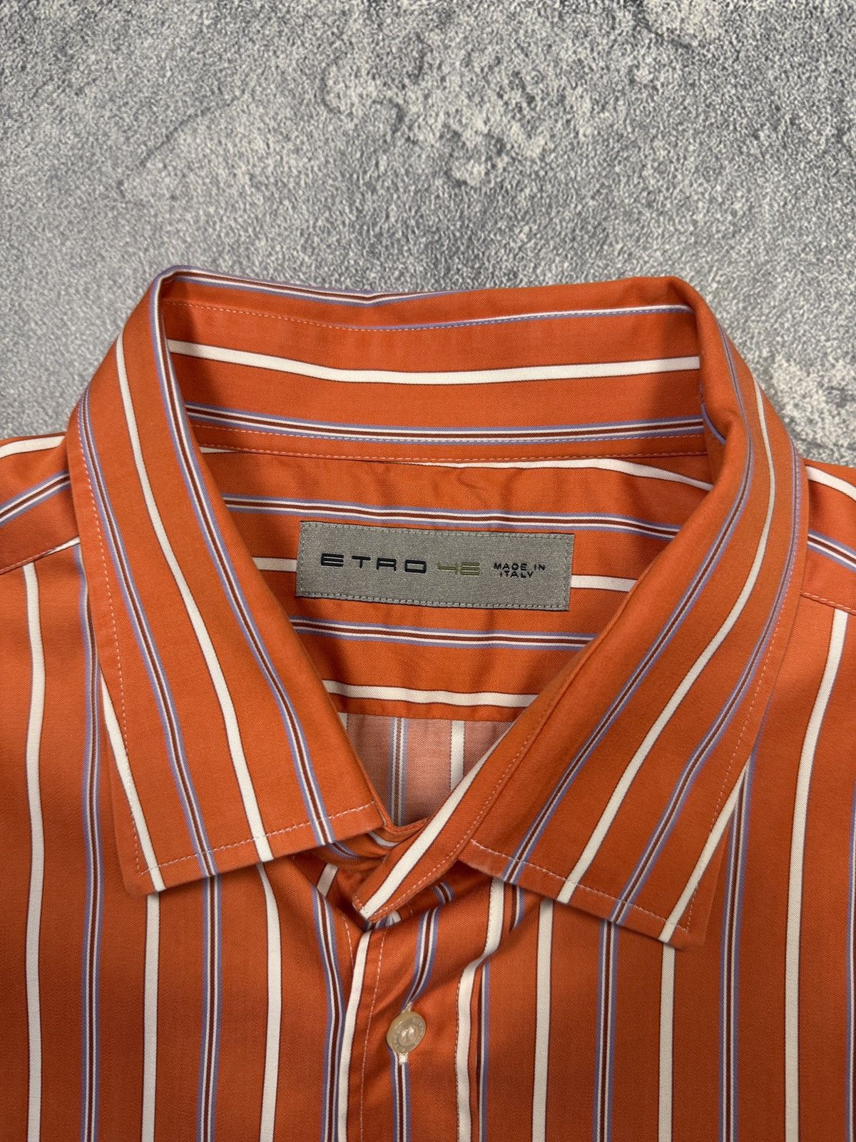 Etro Vintage Luxury Striped Etro shirt Size US XXL / EU 58 / 5 - 8 Thumbnail