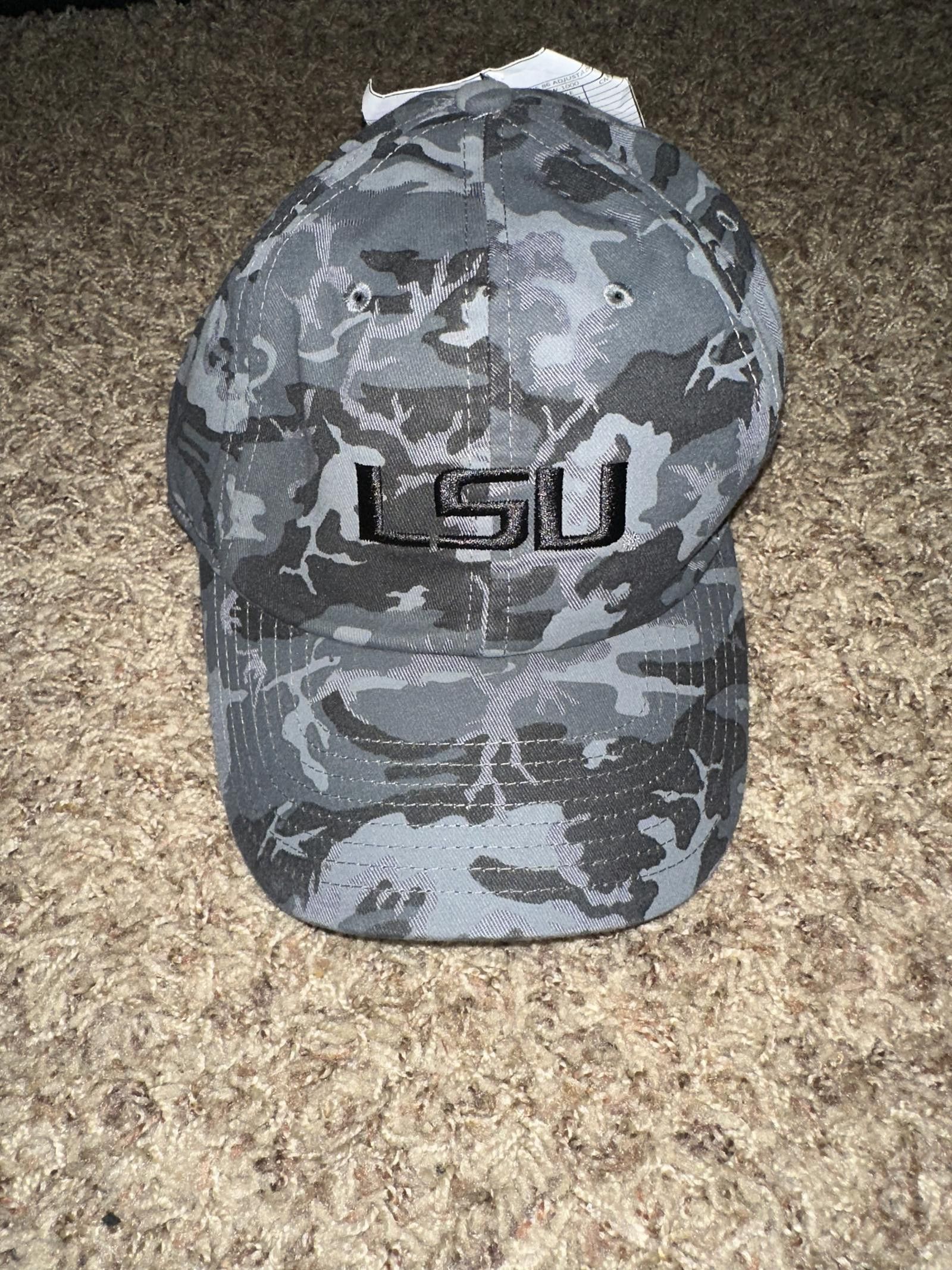 Nike Nike LSU Tigers Embroidered Black Camo Adjustable Hat Sample Size ONE SIZE - 1 Thumbnail