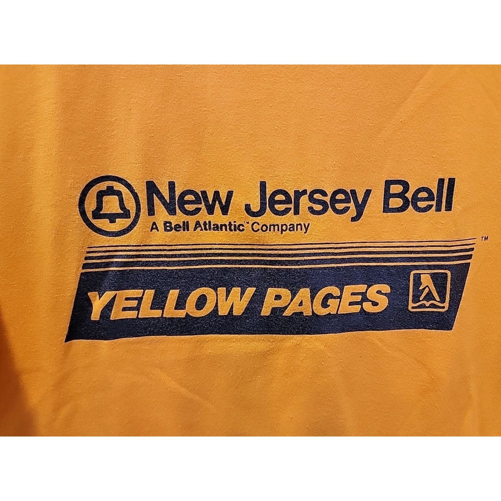 Jerzees VINTAGE Jerzees T Shirt Men L New Jersey Bell Atlantic Company Telecommunications Graphic Print Crew Neck Short Sleeve Yellow 21x28 Size US L / EU 52-54 / 3 - 2 Thumbnail