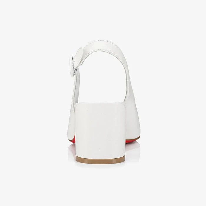 Christian Louboutin o1w1db10725 Mules in White Size US 8 / IT 38 - 4 Thumbnail