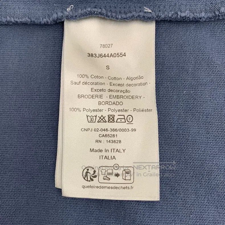 Dior Dior Blue pocket logo letter embroidery cotton round-neck Size US S / EU 44-46 / 1 - 8 Thumbnail