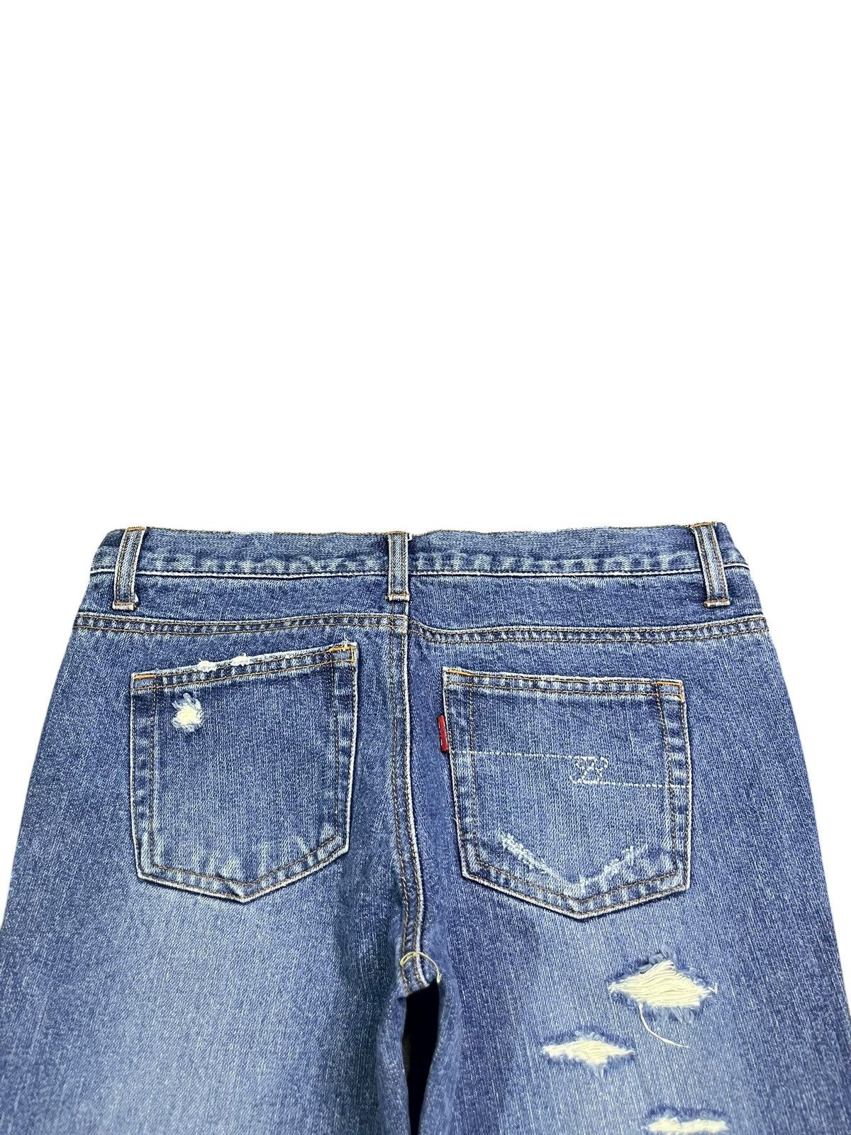 Diesel Vintage Japanese Brand Distressed Flare Jeans Size 29" - 4 Thumbnail
